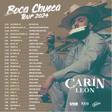 CARIN LEÓN ANNOUNCES BOCA CHUECA TOUR 2024
