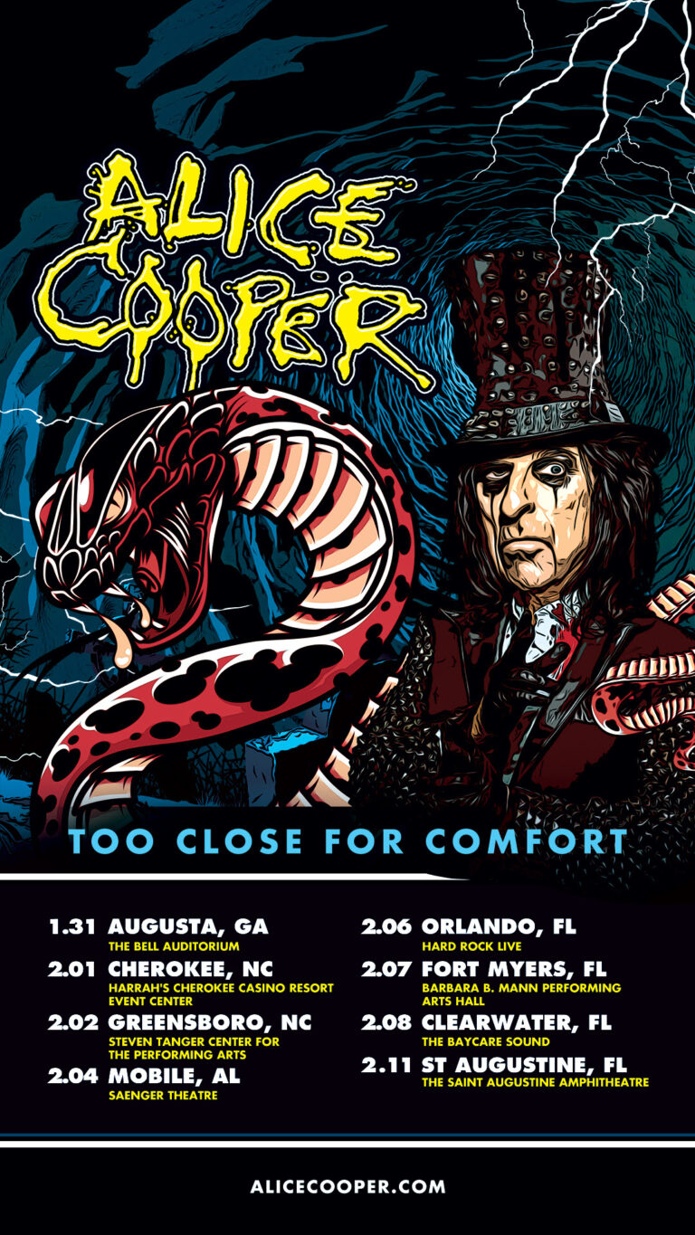 ORIANTHI TO JOIN ALICE COOPER FOR RECENTLY ANNOUNCED JANUARY + FEBRUARY CONCERTS