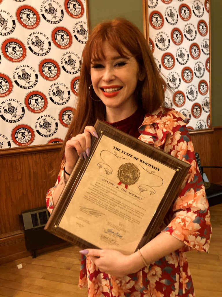 Renee Olstead Honored by Wisconsin State Assembly for Advocacy, Penthouse POTY Win