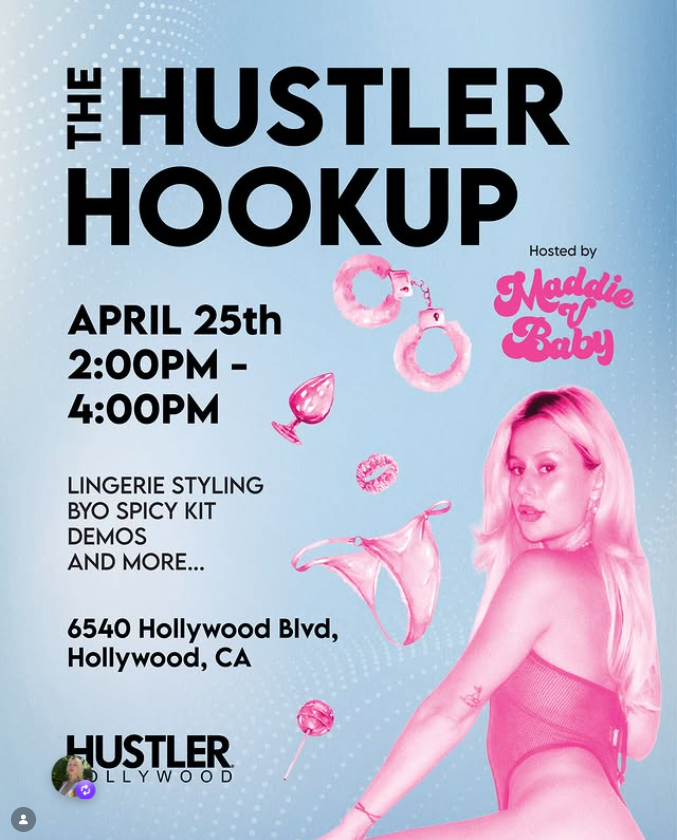 Maddie Vasquez @Maddievbaby and Adult Star/Cover Model Ophelia Fae @OpheliaFae888  host Hustler Hollywood @HustlerStores held a special “Hook Up” event Huge Gallery