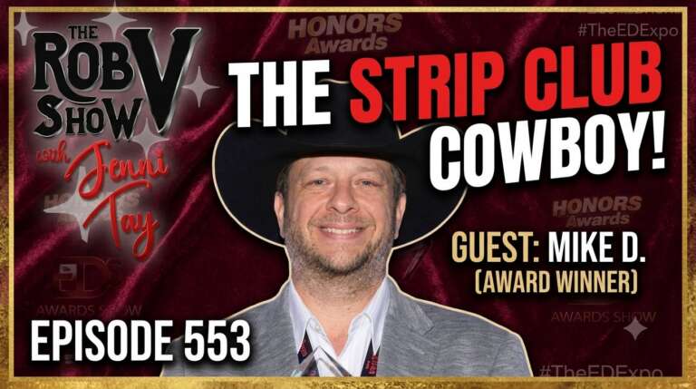 STRIP CLUB COWBOY MIKE DICKINSON SADDLES UP FOR THE ROB V SHOW WITH JENNI TAY