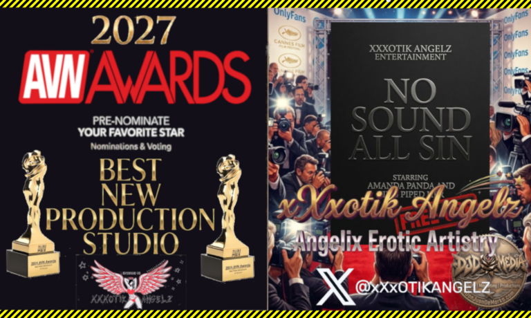 xXxotik Angelz Entertainment Launches AVN Awards Campaign for Masterpiece ‘No Sound All Sin’, Seeking Nominations for Best Indie Film, Best Director, and Best Featurette Actress