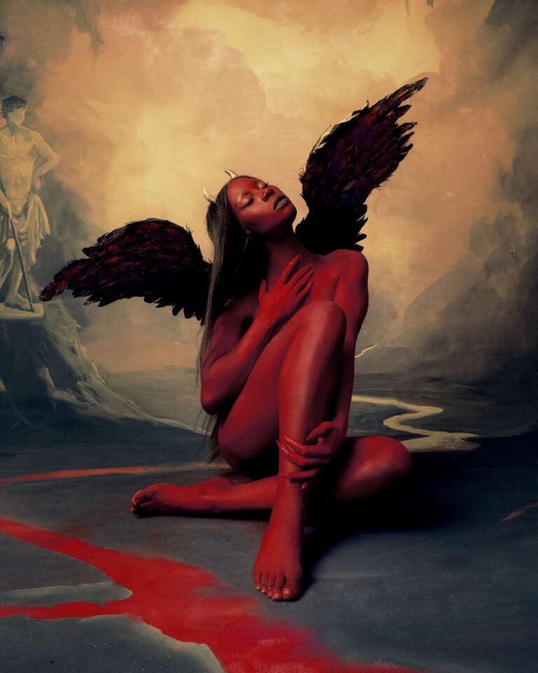 Vanniall Becomes a Fallen Angel in AJ Hamilton’s London Fine Art Portrait Series