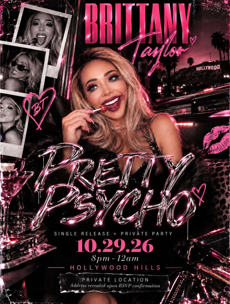 Brittany Taylor Goes PRETTY PSYCHO! Hollywood Hills Heat Up for Explosive Music Release Party