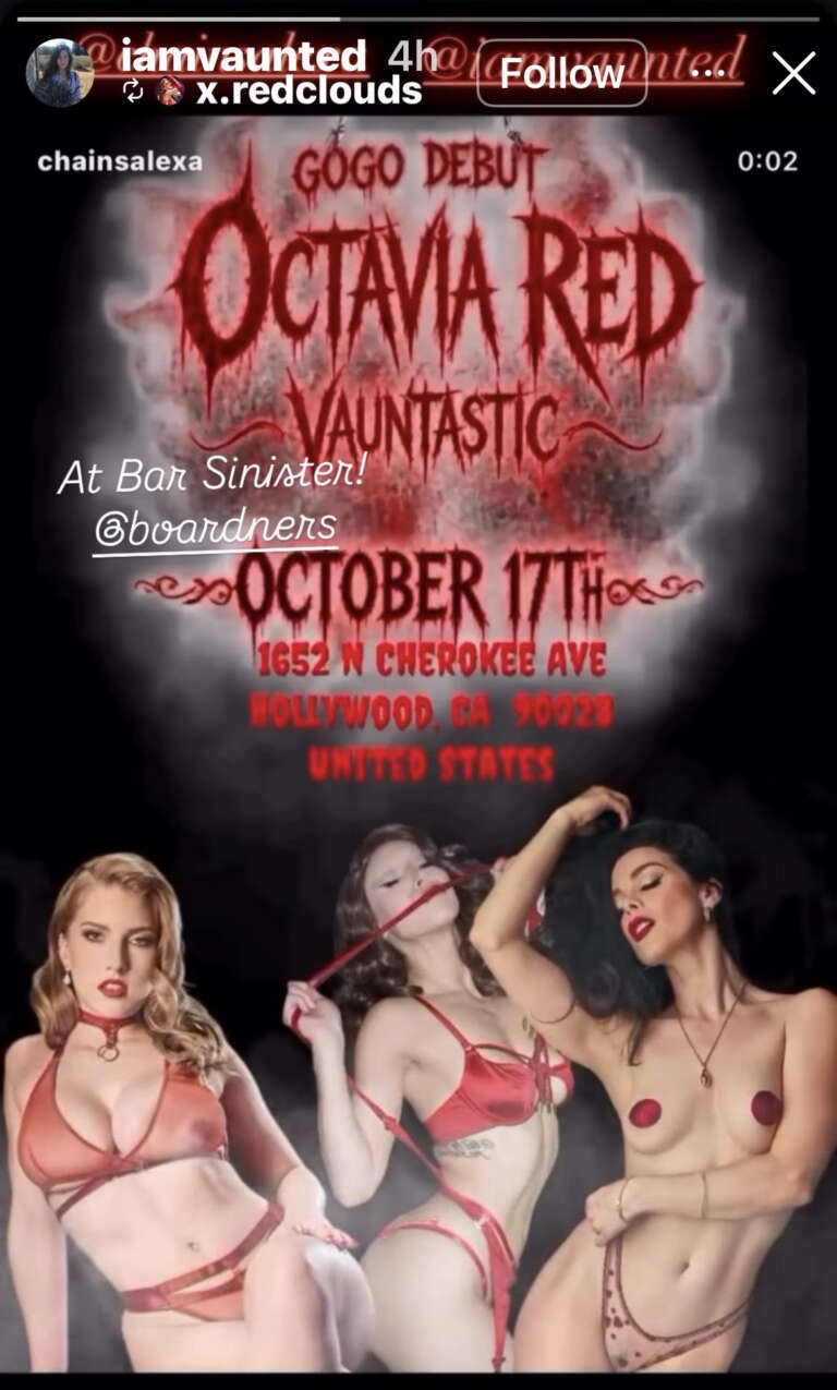 Octavia Red, Alexa Chains, and Nicole Vaunt Set Hollywood Ablaze with an Electrifying Night of Gothic Glamour at Vauntastic!